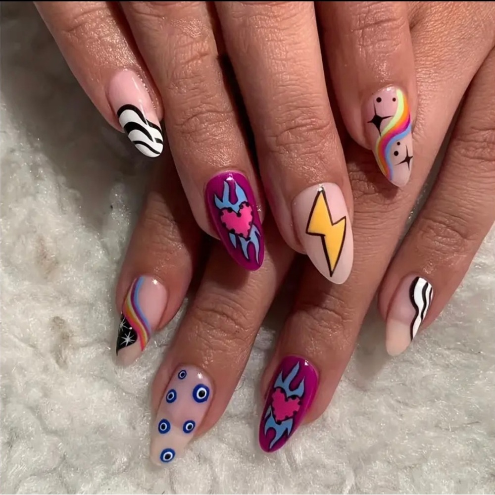 Press-On Nails with Epic Nail Art (Nail Glue Included!)